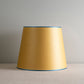 Humbug Straight Empire Paper Lamp Shade in Mustard with Blue Trim