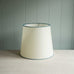 image of Large Rise Empire Lamp Shade in Natural Parchment with Peacock Blue Stitching