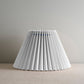 Sunburst Concertina Natural Pleat Lamp Shade with Peacock Blue Cord
