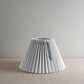 Sunburst Concertina Natural Pleat Lamp Shade with Peacock Blue Cord