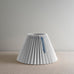 image of Sunburst Concertina Natural Pleat Lamp Shade with Peacock Blue Cord