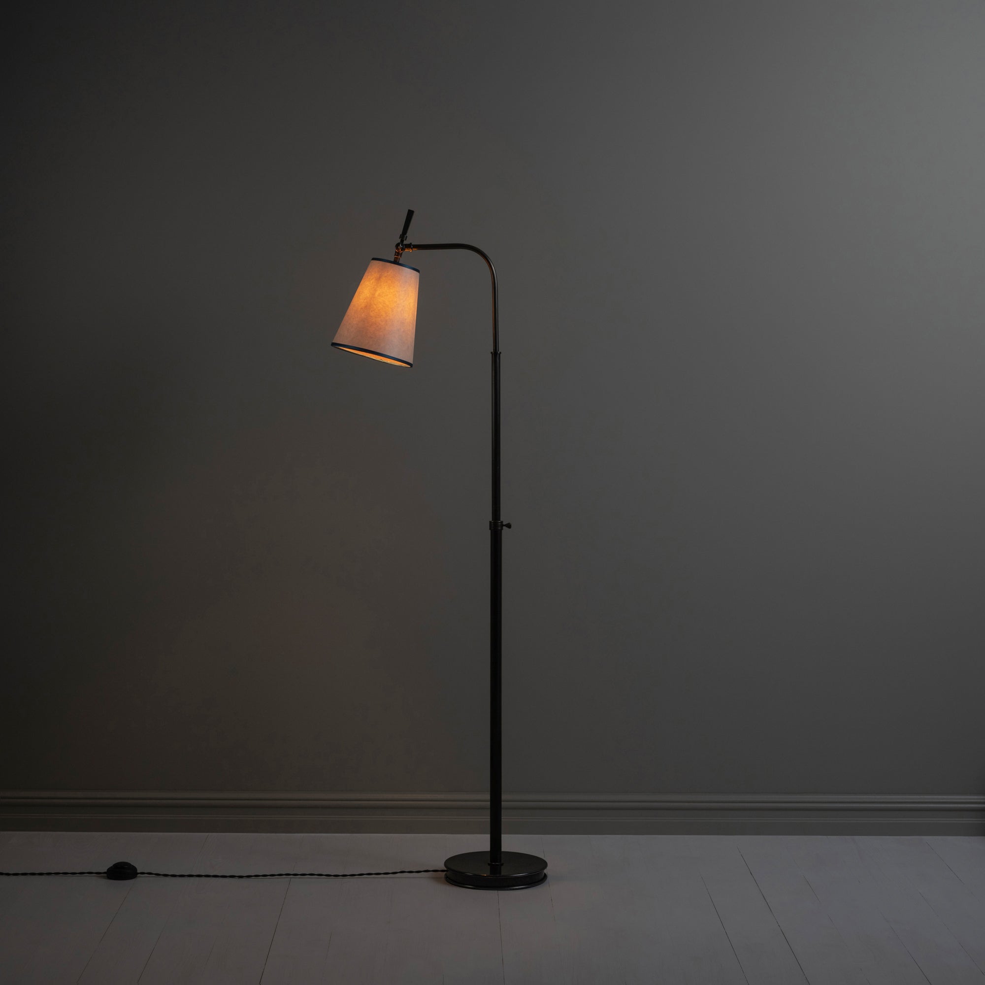  To The Point Floor Lamp Base in Waxed Brass 