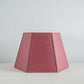 Townhouse Hexagonal Lamp Shade in Burgundy with Pink Trim & Stitching
