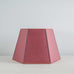 image of Townhouse Hexagonal Lamp Shade in Burgundy with Pink Trim & Stitching