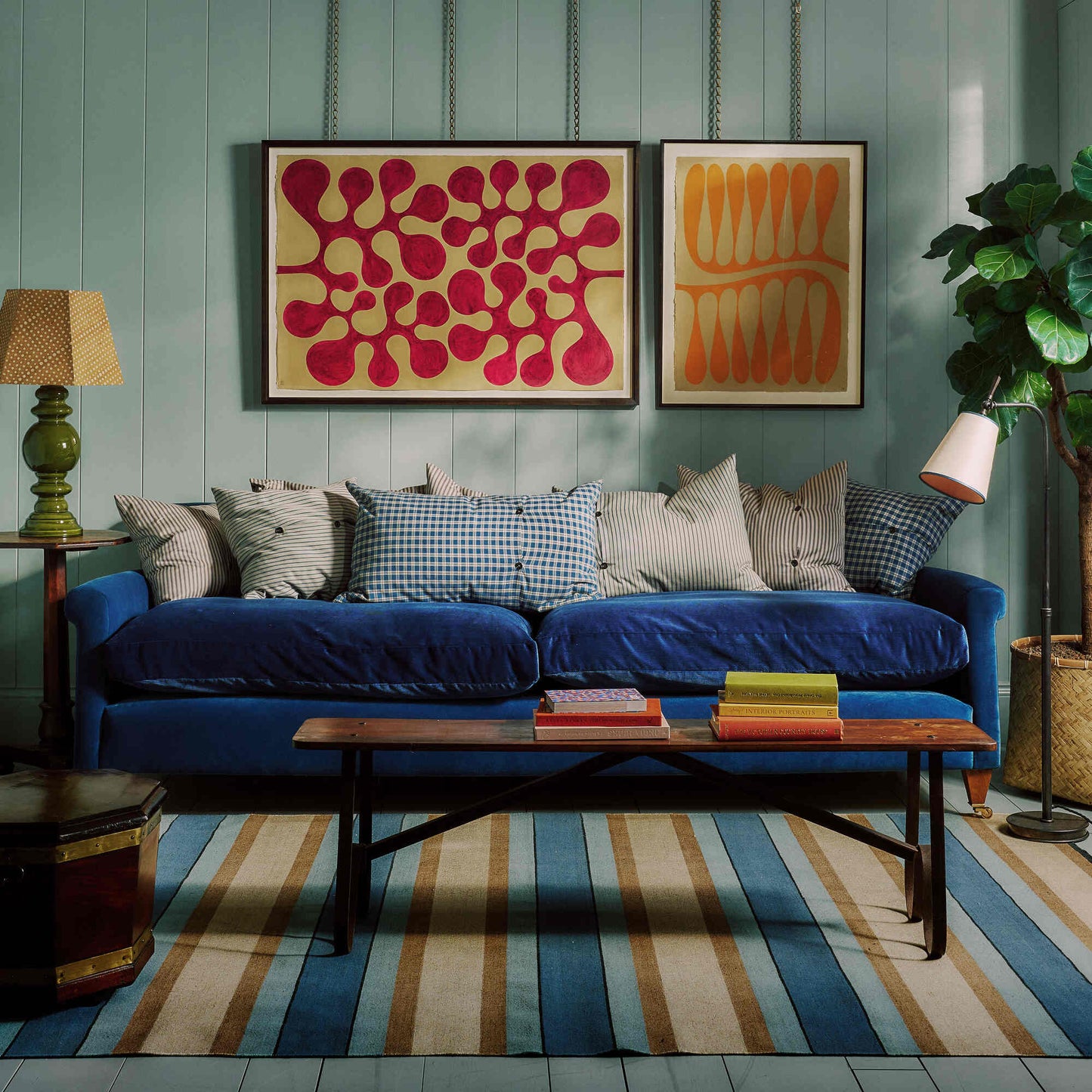 Edwardian style sofa lifestyle view Living room setting featuring luxury sofa by Nicola Harding