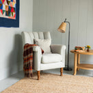 Time Out Armchair in Square Deal Cotton, Blue Brown