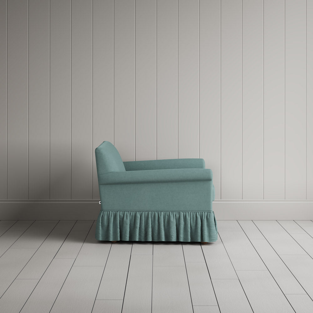  Curtain Call Love Seat in Laidback Linen Cerulean 