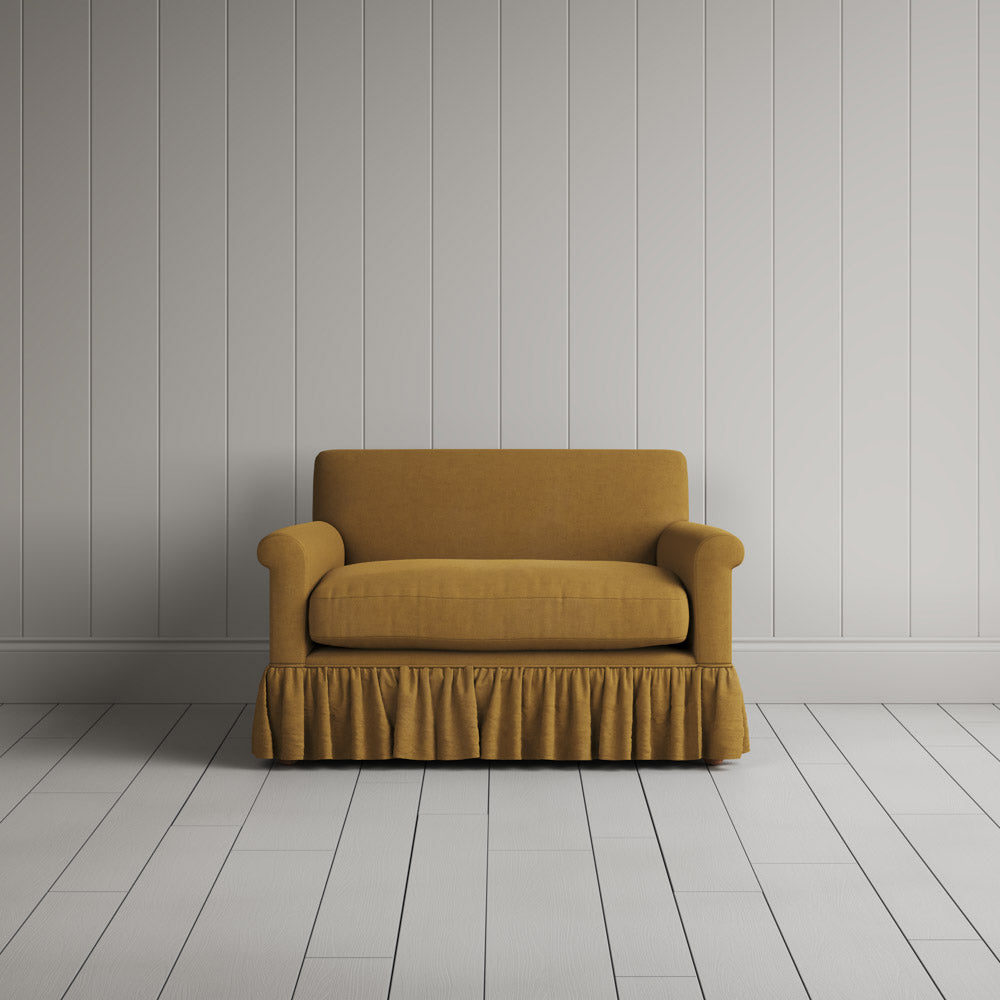  Curtain Call Love Seat in Laidback Linen Ochre 