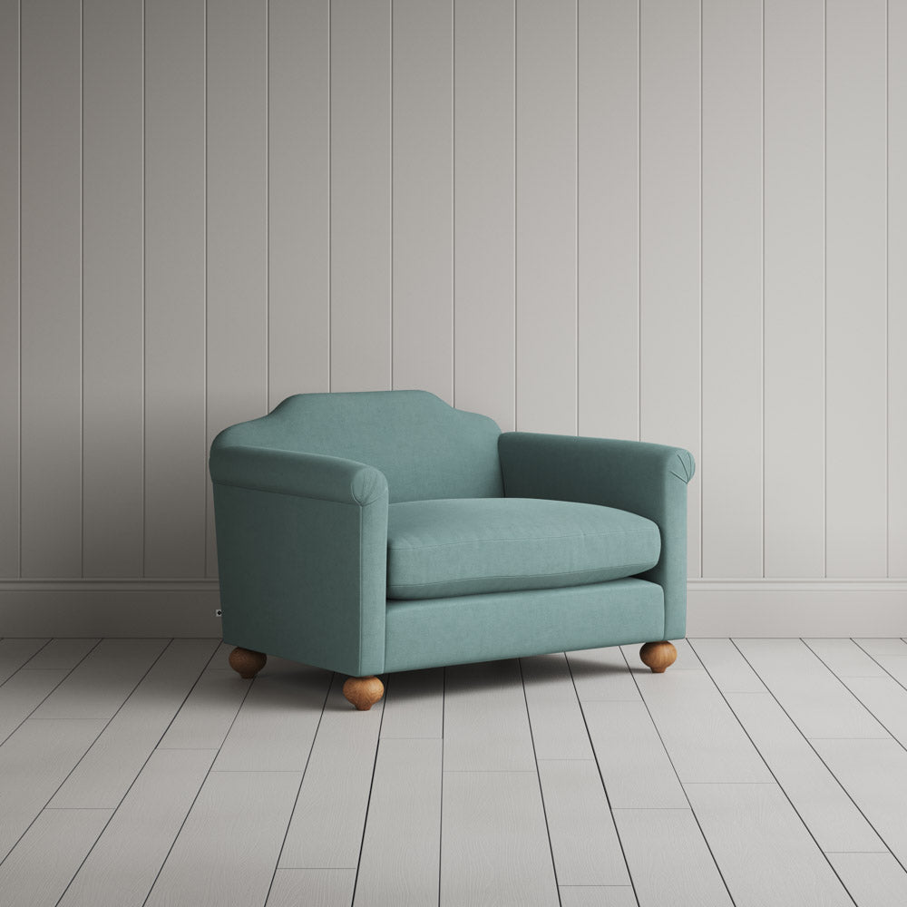  Dolittle Love Seat in Laidback Linen Cerulean 