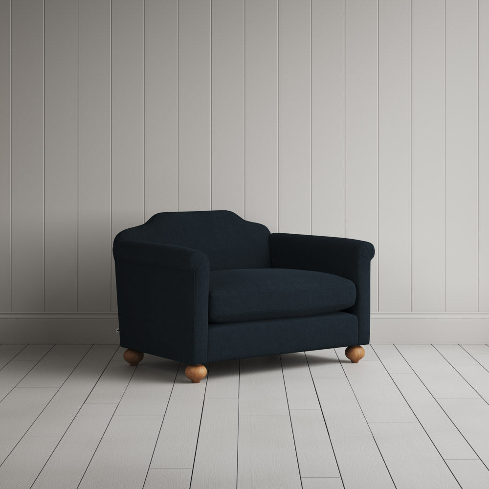  Dolittle Love Seat in Laidback Linen Midnight 