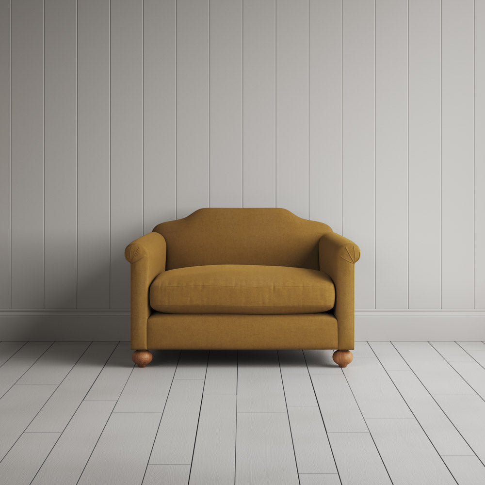  Dolittle Love Seat in Laidback Linen Ochre 