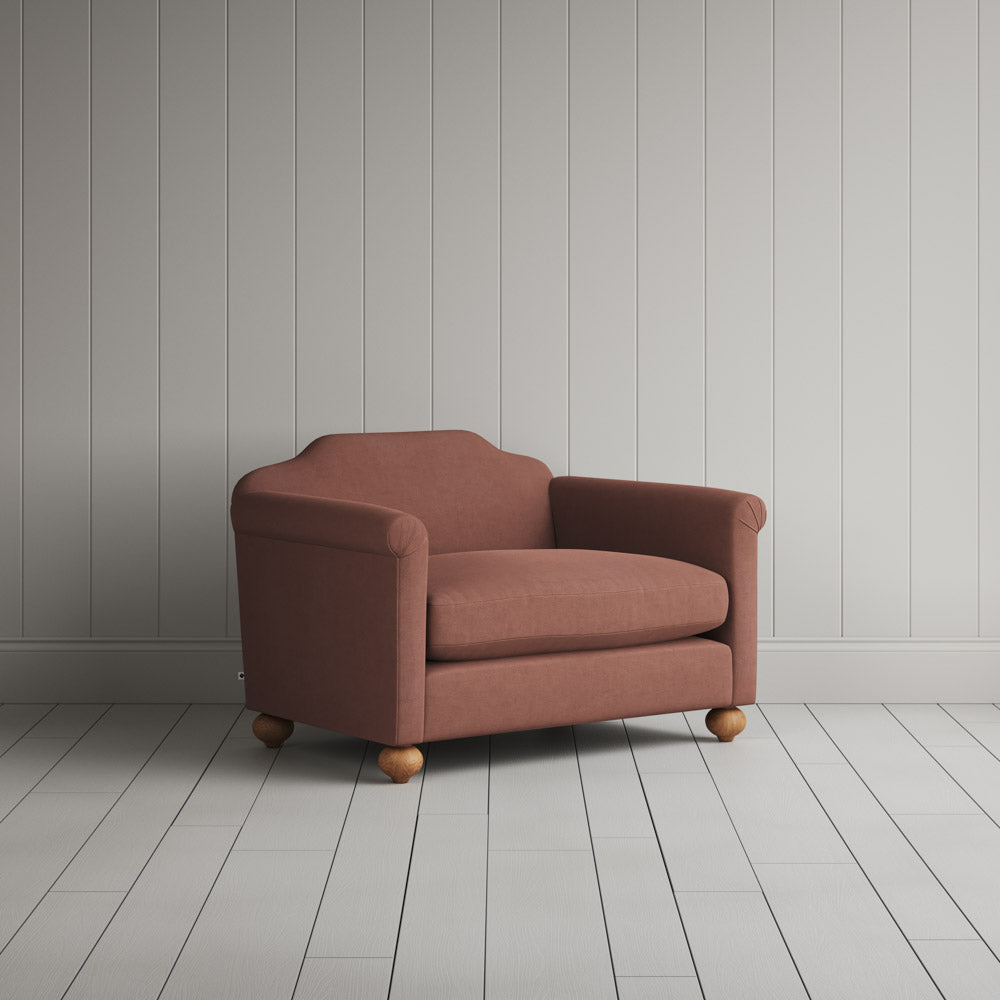  Dolittle Love Seat in Laidback Linen Sweet Briar 