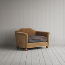 Dolittle Love Seat in Classic Corduroy Stone Beige Frame and Regatta Charcoal Seat