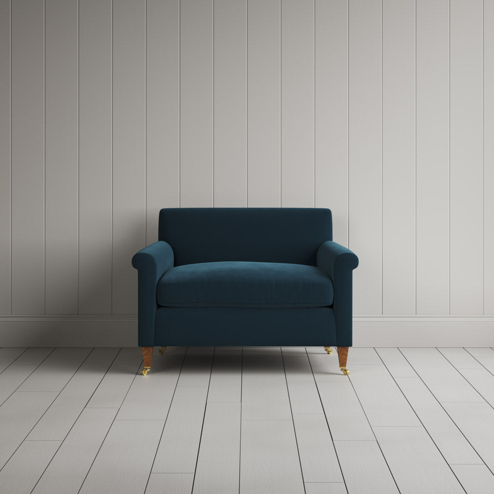 Idler Love Seat in Intelligent Velvet Aegean 