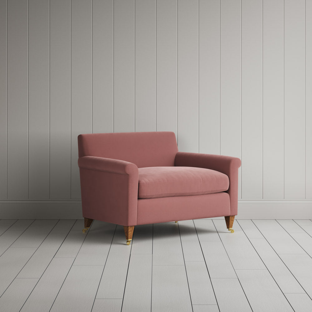  Idler Love Seat in Intelligent Velvet Rose 