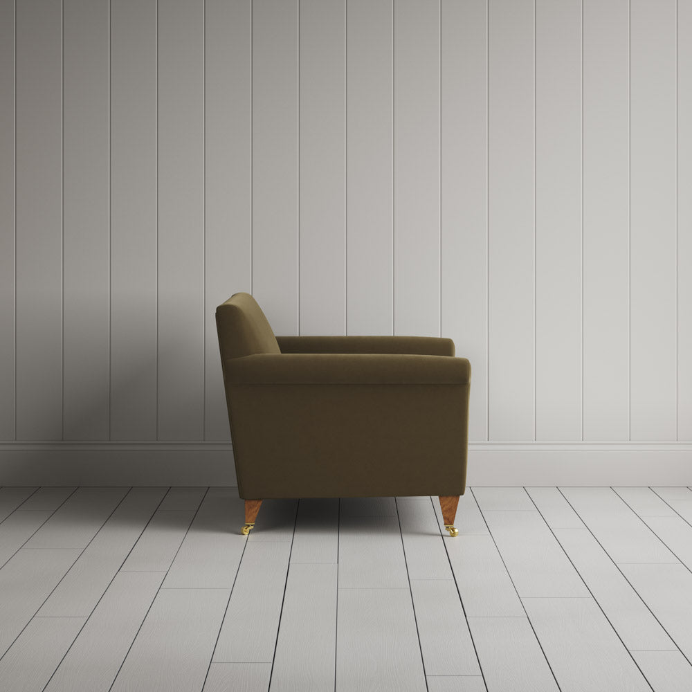  Idler Love Seat in Intelligent Velvet Sepia 