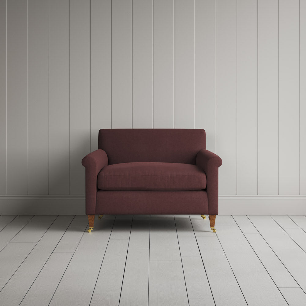 Idler Love Seat in Laidback Linen Damson 