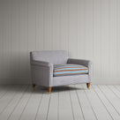 Idler Love Seat in Ticking Blue Brown Frame and Regatta Blue Seat