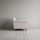 Idler Love Seat in Ticking Berry Frame and Intelligent Velvet Damson Seat