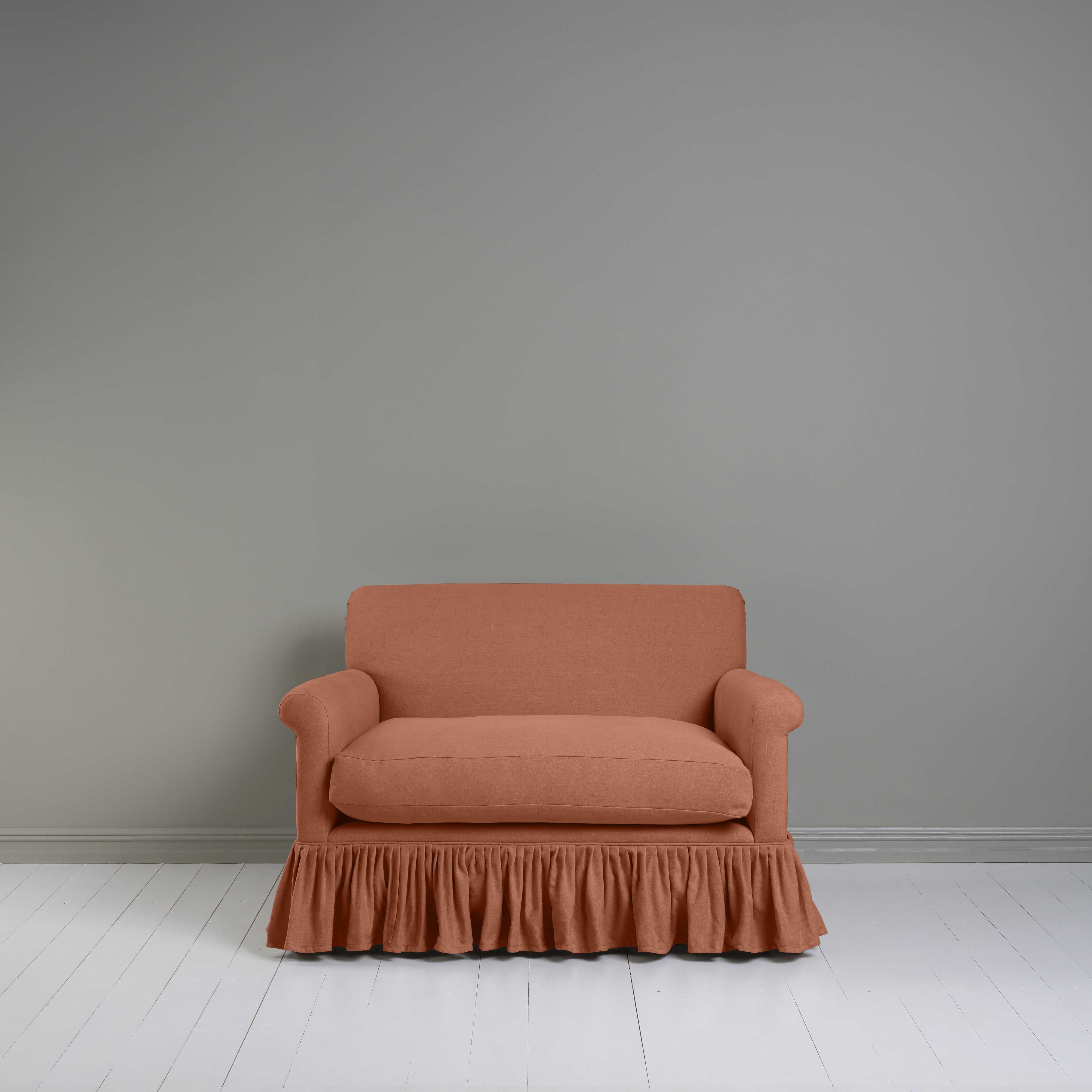  Curtain Call Love Seat in Laidback Linen Cayenne - Nicola Harding 