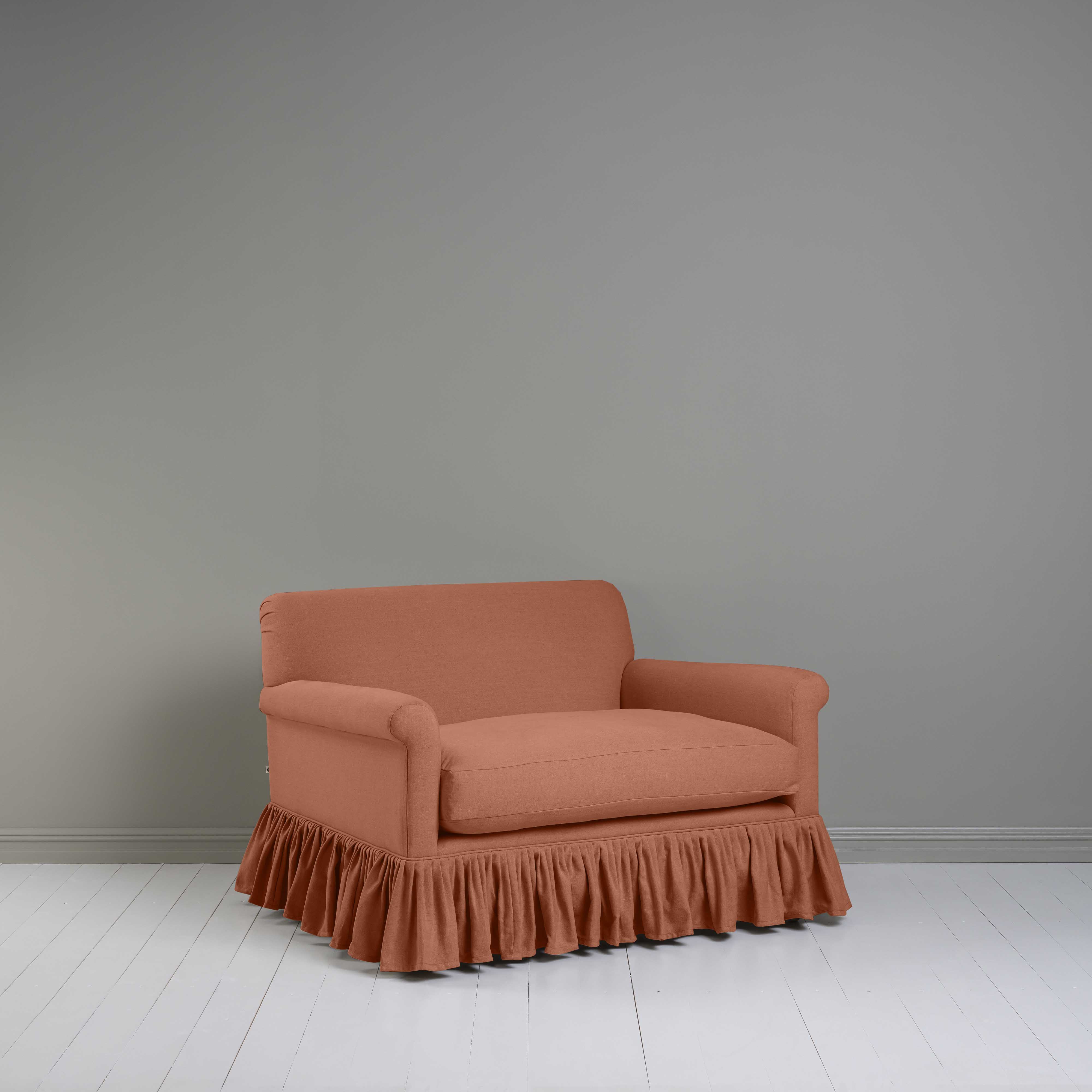  Curtain Call Love Seat in Laidback Linen Cayenne - Nicola Harding 