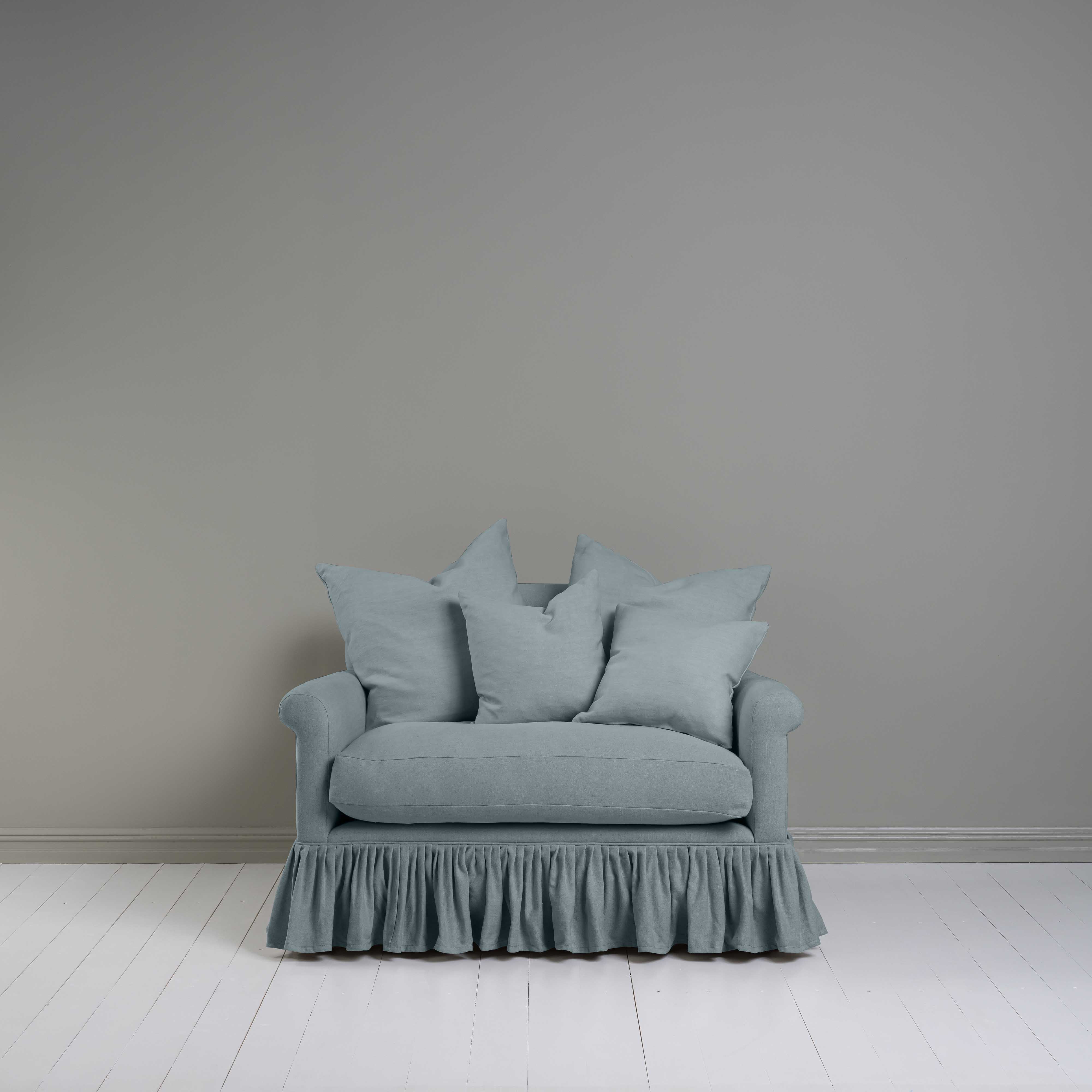  Front View of Curtain Call Love Seat in With Multiple Cushions - Nicola Harding & Co. 