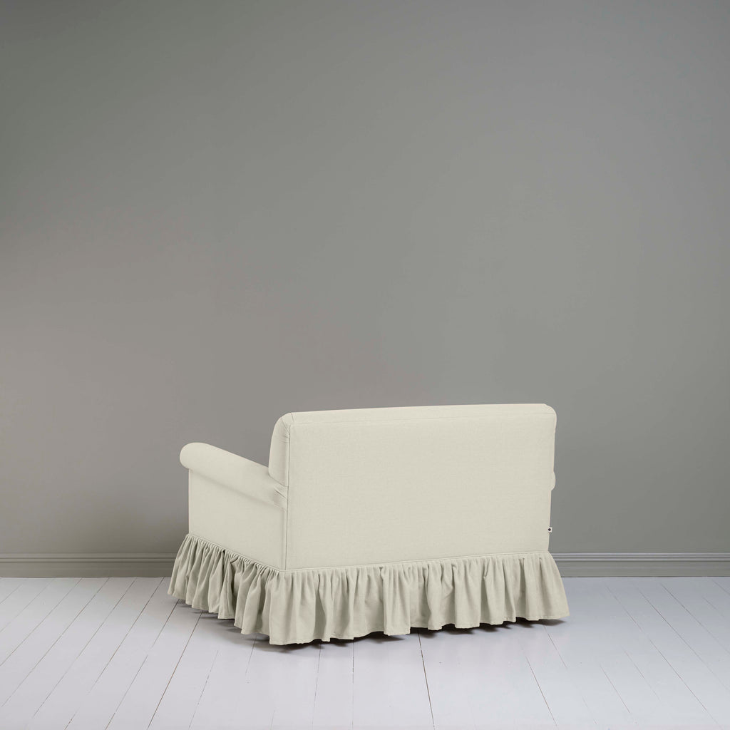  Back View of Curtain Call Love Seat in white(Dove) Color - By NiX 