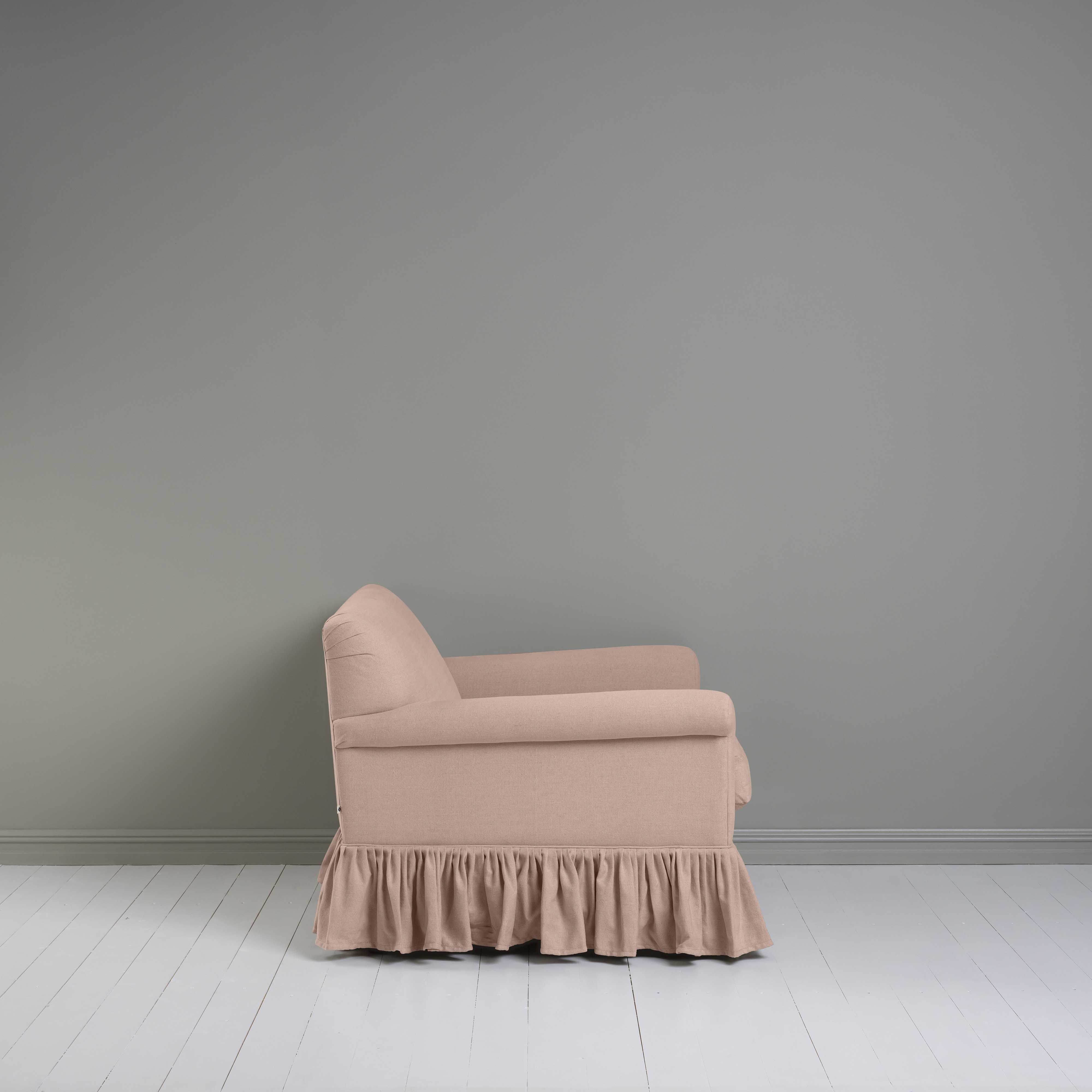  Curtain Call Love Seat in Laidback Linen Dusky Pink - Nicola Harding 