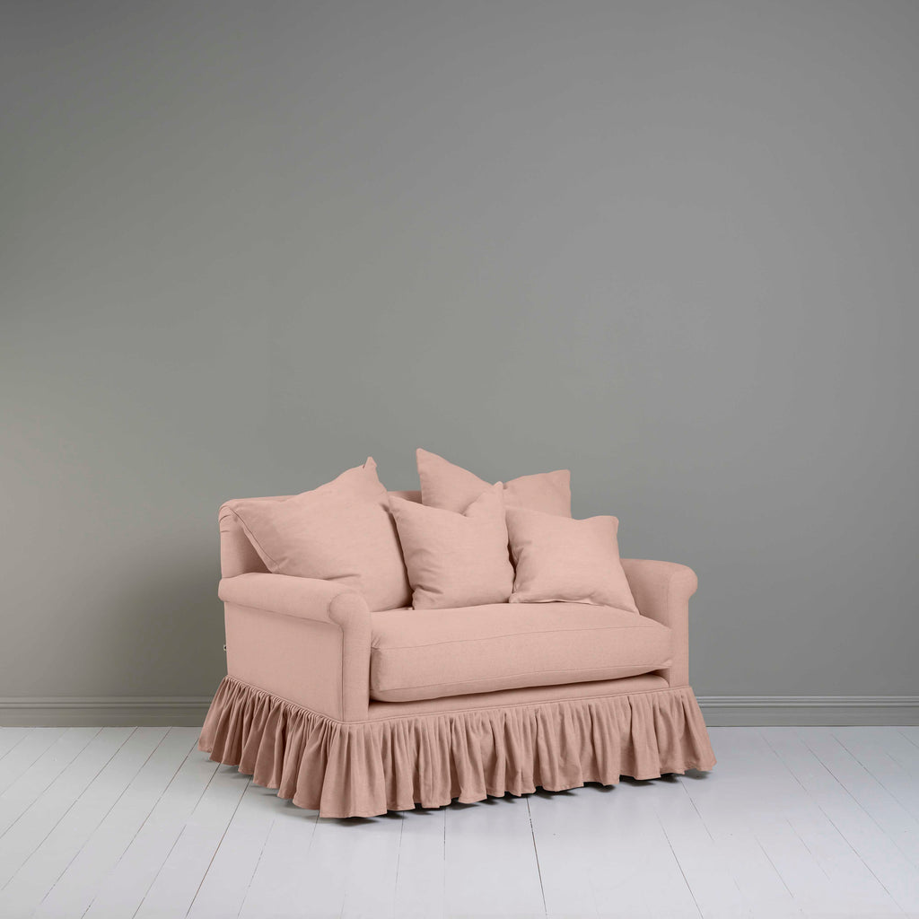  Curtain Call Love Seat in Laidback Linen Dusky Pink - Nicola Harding 