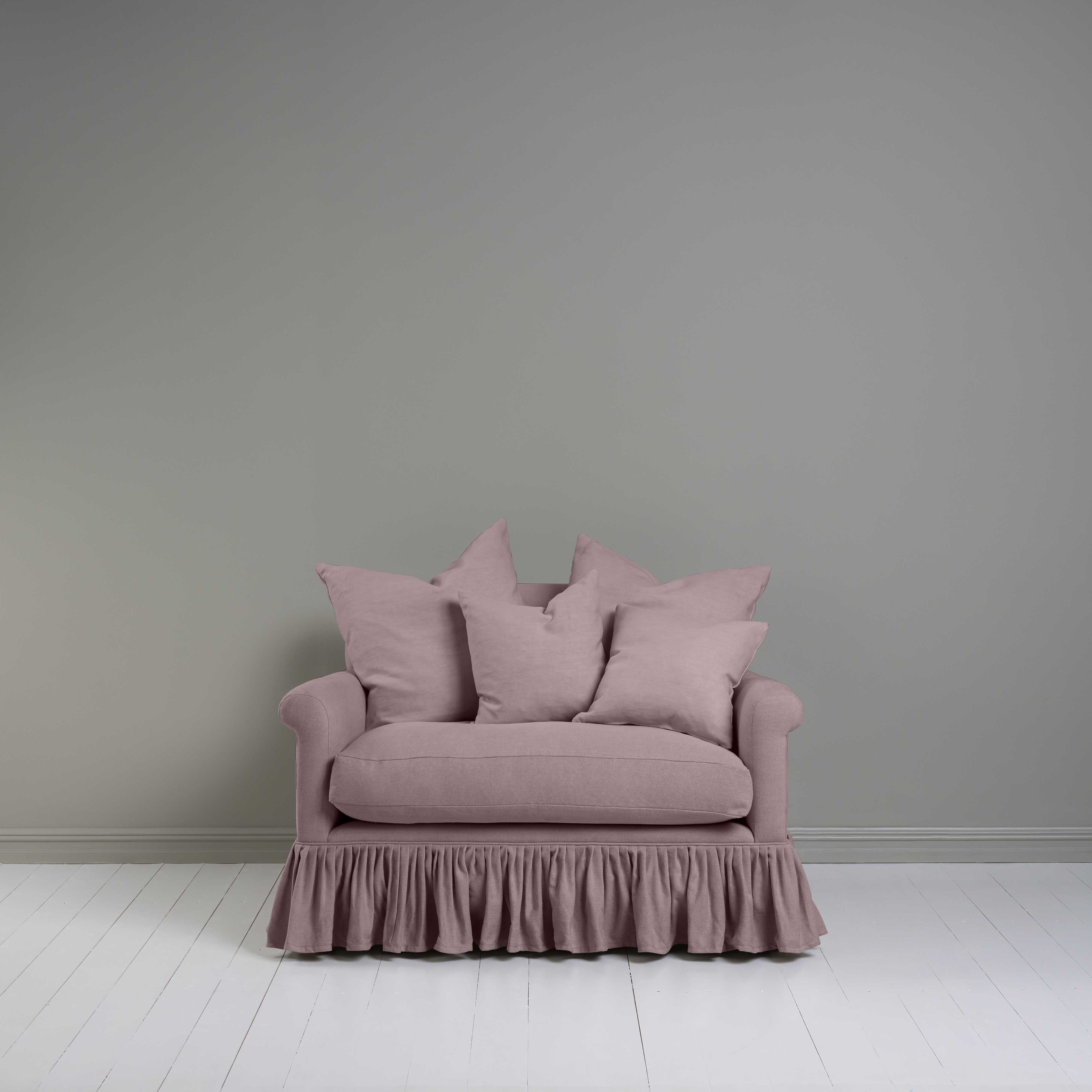  Curtain Call Love Seat in Laidback Linen Heather - Nicola Harding 