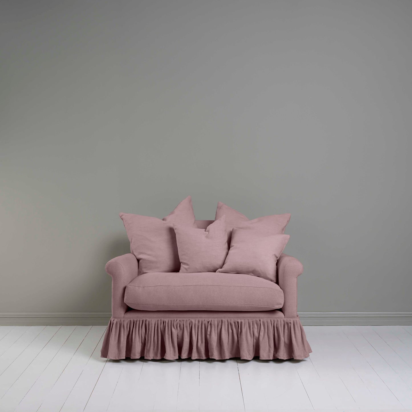 Curtain Call Love Seat in Laidback Linen Heather - Nicola Harding