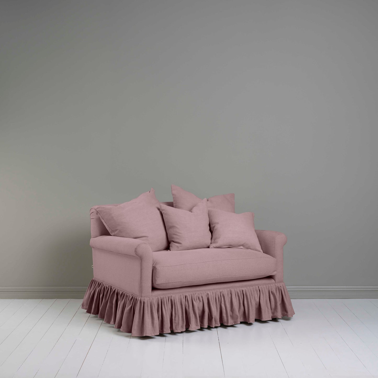 Curtain Call Love Seat in Laidback Linen Heather - Nicola Harding