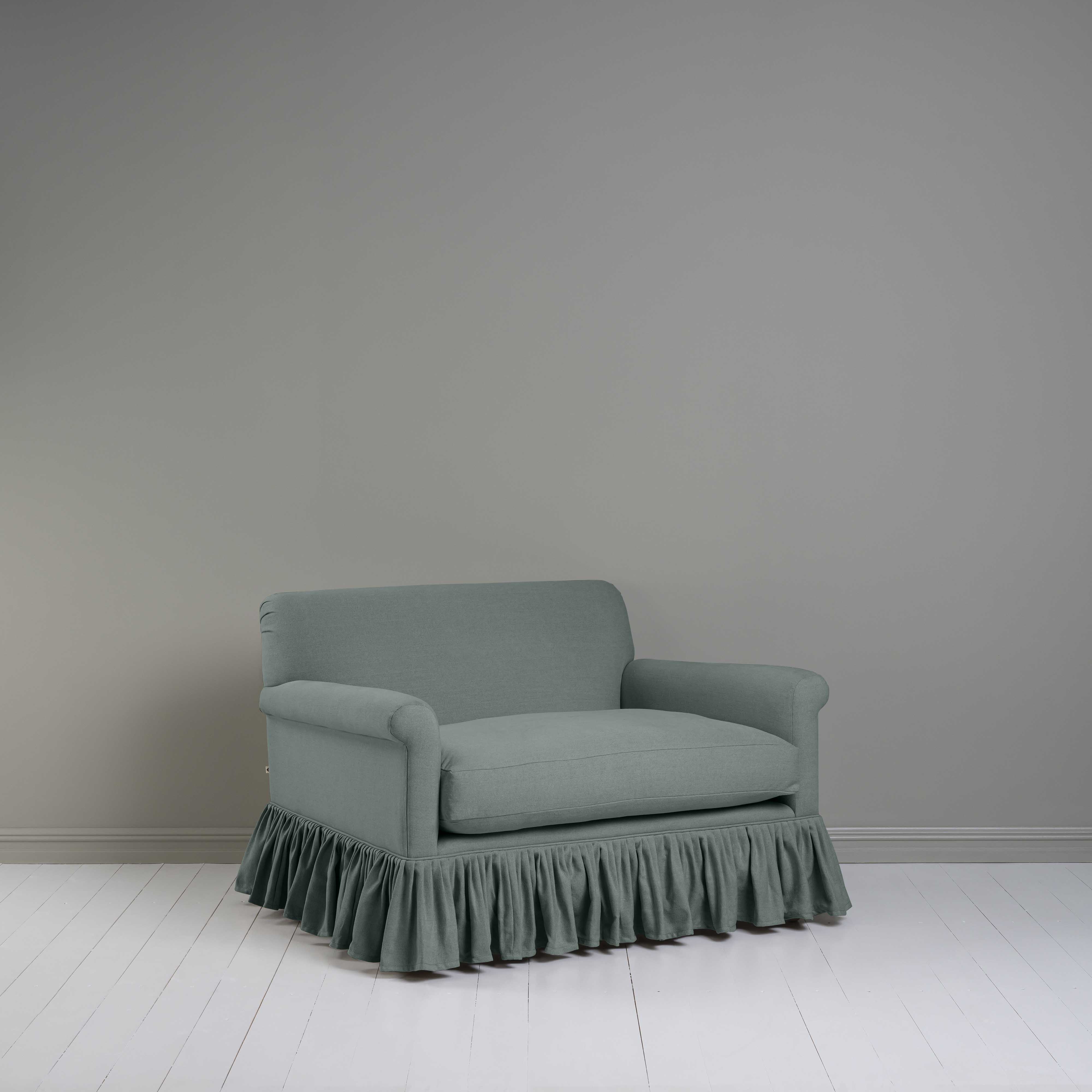  Curtain Call Love Seat in Laidback Linen Mineral - Nicola Harding 