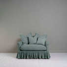  Front View of Curtain Call Love Seat in Blue(Mineral) Color. With Cushions - NiX 