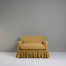  Front View of Curtain Call Love Seat in Ochre - By NiX 