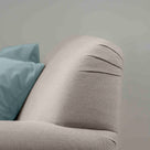  Design Closeup of Curtain Call Love Seat in Laidback Linen Pearl Grey - NiX 