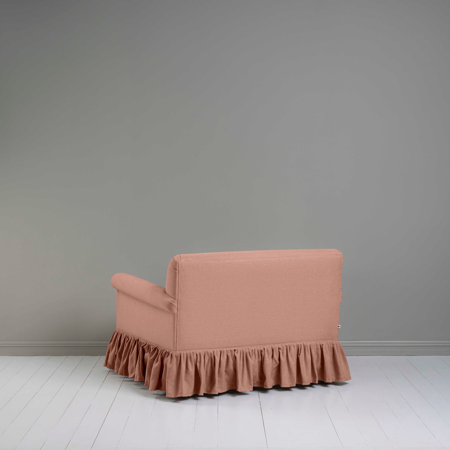 Curtain Call Love Seat in Laidback Linen Roseberry - Nicola Harding