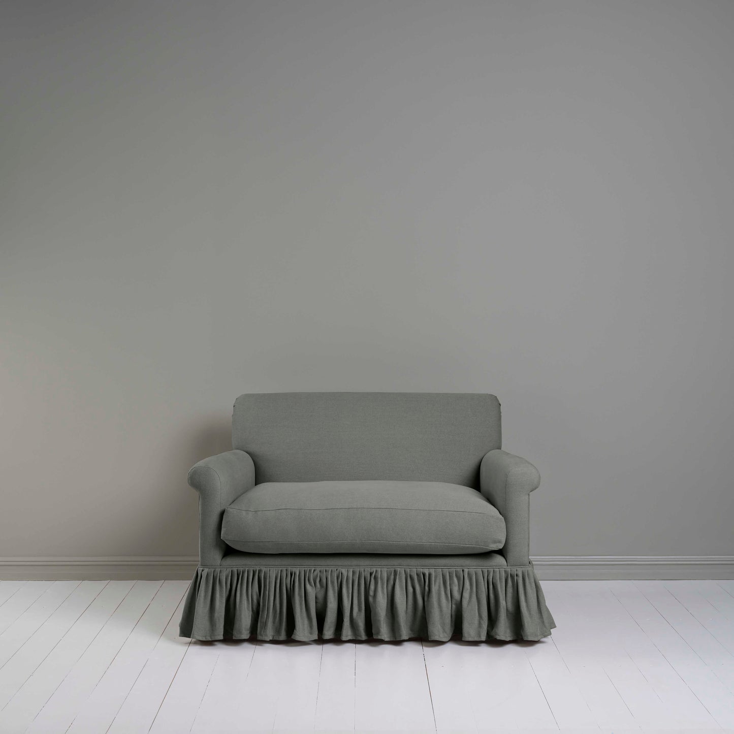 Curtain Call Love Seat in Laidback Linen Shadow - Nicola Harding