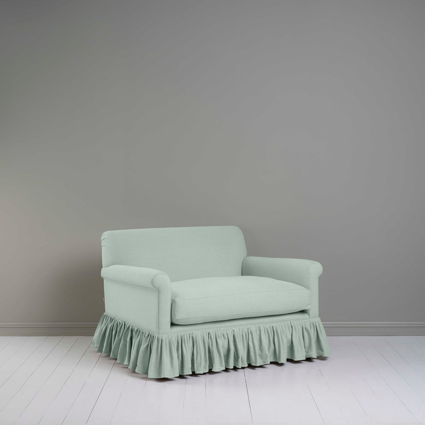 Curtain Call Love Seat in Laidback Linen Sky