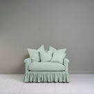  Front View of Curtain Call Love Seat in Sky Blue Color With Cushions - NiX 