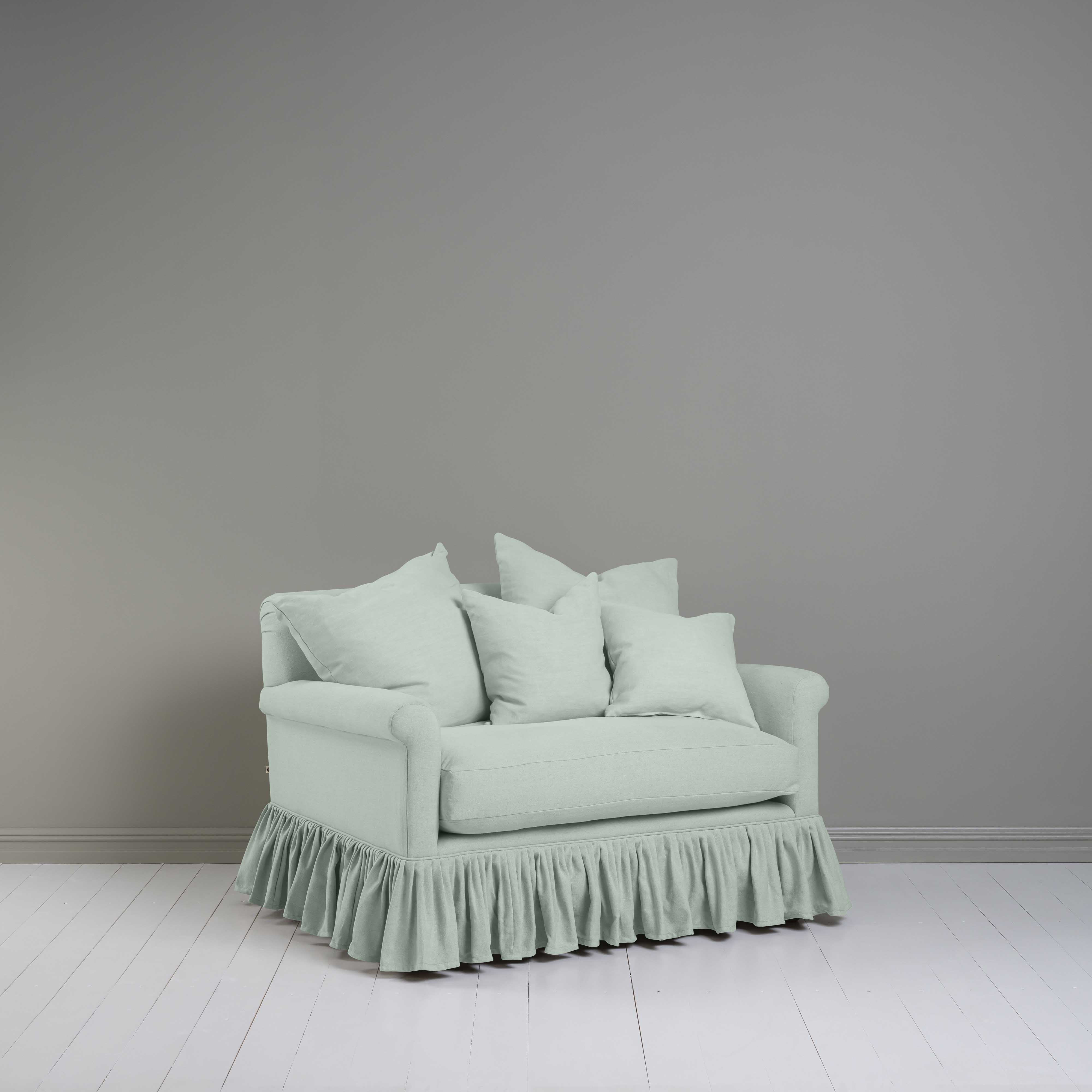  Curtain Call Love Seat in Laidback Linen Sky - Nicola Harding 