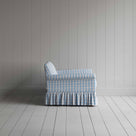  Curtain Call Love Seat in Square Deal Cotton, Blue Brown - Nicola Harding 