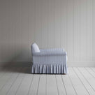  Curtain Call Love Seat in Ticking Cotton, Aqua Brown - Nicola Harding 