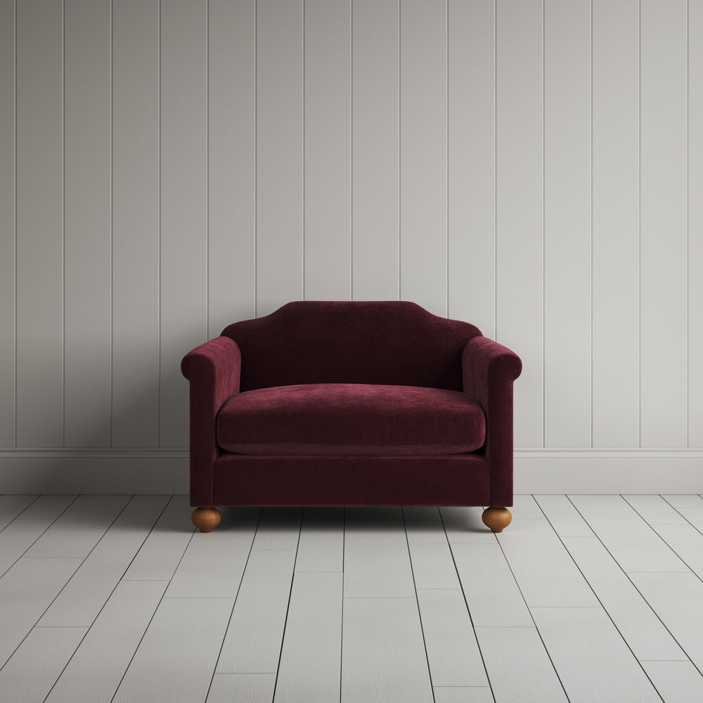 Love Seat in Classic Corduroy Cherry