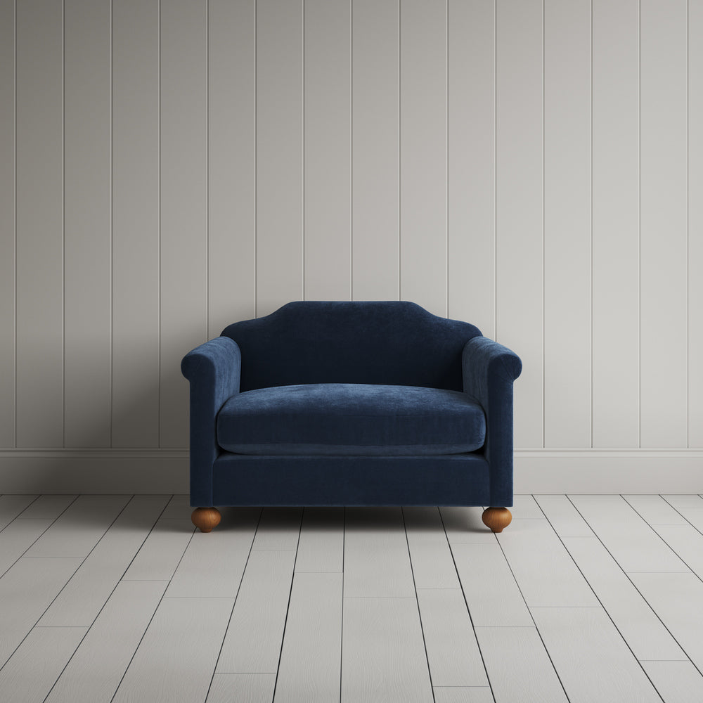 Love Seat in Classic Corduroy Dark Blue