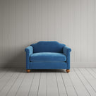 Front View of Dolittle Love Seat in Classic Corduroy Harbour Blue