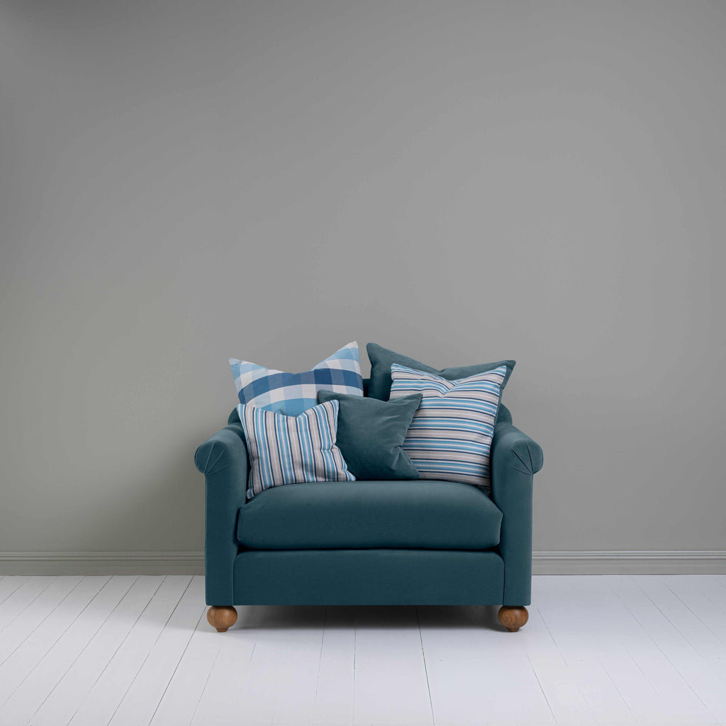  Dolittle Love Seat in Intelligent Velvet Aegean 