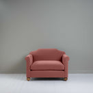  Dolittle Love Seat in Intelligent Velvet Damson, Front View - Nicola Harding 