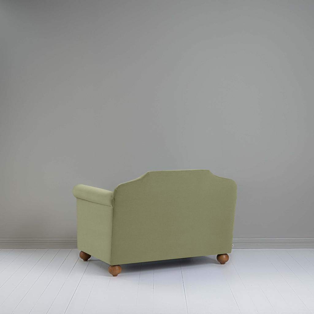  Dolittle Love Seat in Intelligent Velvet Green Tea, Back View - Nicola Harding 