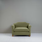  Dolittle Love Seat in Intelligent Velvet Green Tea, Front View - Nicola Harding 